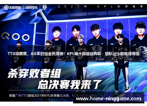 TTG没牌面，AG零封也全员落榜！KPL第十周最佳阵容：狼队让小胖吃得很饱